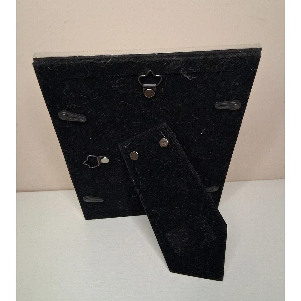 Silver Tone Picture Frame 3.5 x 4 Small Metal Frame Easel Back